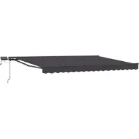 vidaXL Armature de store manuelle avec LED, anthracite, 4 x 2 m