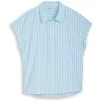 Tom Tailor DENIM Chemisier bleu clair / blanc