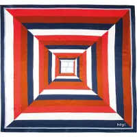 Högl Foulard 'KARREE MARITIM' marine / rouge / blanc