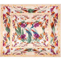 Högl Foulard 'ARREE EXOTIC BIRD' nude / bleu / gris / orange