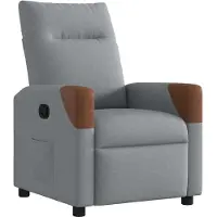 vidaXL Fauteuil relax gris clair Tissu