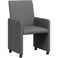 vidaXL Chaises de salle à manger à roulettes, lot de 2, gris foncé, 57 x 66 x 94 cm