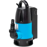Boni-Shop® Pompe immergée, pompe de puits, pompe submersible 1" x 1 1/2" x 1" embout de tuyau x filetage extérieur x embout de tuyau, 3A, 230VAC, bleu, 400 Type IPK