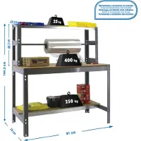 Simonwork (bancos De Trabajo) Bt4 Workbench 1445x910x760 Mm Argenté
