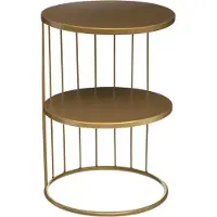 Atmosphera Table Basse Dorée Modèle Kobu 56x36x36cm