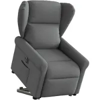vidaXL Fauteuil relax avec releveur électrique Tissu gris foncé