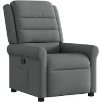 vidaXL Fauteuil relax gris foncé Tissu