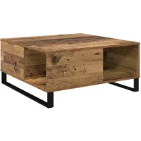 vidaXL Table basse en vieux bois 80 x 80 x 36,5 cm Bois composite