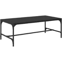 vidaXL Table basse noire imitation chêne 100 x 50 x 35 cm Bois composite