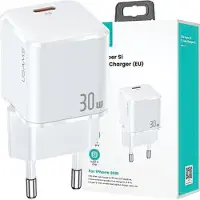 Usams ad. Siec. 1Xusb-C T45 Mini 30W(Seule Tête) Pd3.0 Chargement Rapide Biay/Blanc Cc148Tc02 (Us-Cc148)