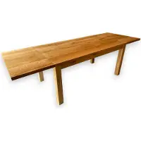 WestTree EXTEND Table en chêne massif rallongée 200x90cm + rallonges 50cm, Table de salle à manger, Table de salon, Table de cuisine