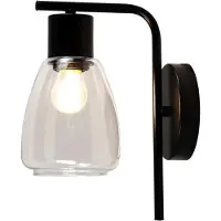 Candellux Lighting Sp. z o.o Applique noire en verre clair MOLDO 1xE27 40W CA21-35110 Candellux