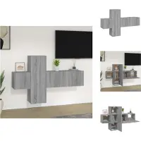 vidaXL Ensemble de 3 meubles TV Gris Sonoma Bois composite - Meubles TV