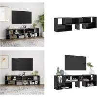 vidaXL Armoire TV Gris brillant 149x30x52 cm Bois composite - Armoire TV - Meubles TV - Meubles TV