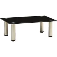Prolenta Maison Exclusive - Meuble TV 40 x 35 x 17 cm, verre trempé noir