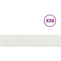 vidaXL Bordure de jardin, 30 pièces, 20 x 103 cm, acier laminé à froid, blanc