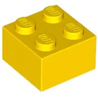 LEGO brique 2x2 3003 - 250 pièces jaune