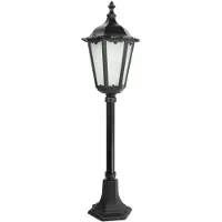 SU-MA Lampe sur pied de jardin 84x24 cm 1xE27 noir IP43 Retro K 5002/3