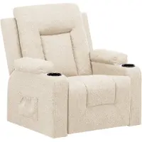 COMHOMA Fauteuil de relaxation Fauteuil TV en tissu avec fonction chaise longue Fauteuil TV réglable, Recliner Chair, beige-tissu