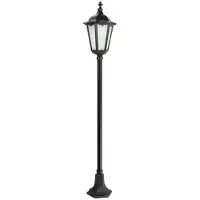 SU-MA Lampe sur pied de jardin 164x24 cm 1xE27 noir IP43 Retro K 5002/1