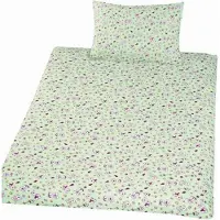 PADU Linge de lit en coton Ourson vert 90x130, 45x60 cm