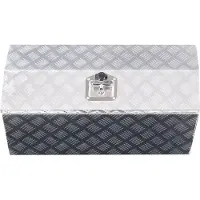 Vevor Boîte à outils robuste en aluminium pour camionnette, 76,2 cm x 33 cm x 33 cm, argent