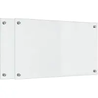 Syfax Crédence de cuisine 2 pcs Transparent 70 x 40 cm verre trempé