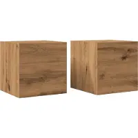 Syfax Meubles TV muraux 2 pcs chêne artisanal 30,5x30x30 cm