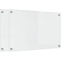 Syfax Crédence de cuisine 2 pcs Transparent 80 x 50 cm verre trempé