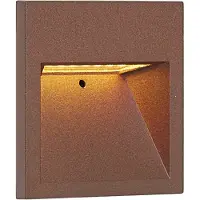 QAZQA Applique murale moderne marron rouille carrée avec LED IP54 - Gem