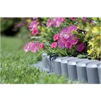 Prosperplast Bordure de jardin en plastique 4,05 m Délimitation pelouse parterre allées Palissade de jardin Gris