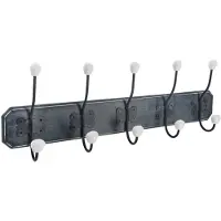 Five Simply Smart Wooden Hanger 5 Hangers 60x20 Noir