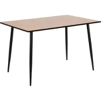 Concept-Usine MIRA - Table à manger 4 personnes bois et noir 120cm