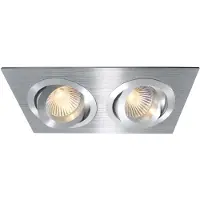 Deko-light Spot encastré 2 ALU rectangulaire pivotant brossé