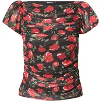 Gina Tricot T-shirt vert / rosé / rouge foncé / noir