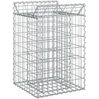 vidaXL Lit Surélevé Gabion Argenté 50 X 50 X 80 Cm Acier Galvanisé