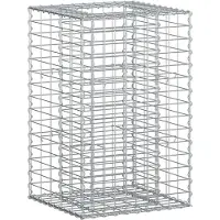 vidaXL Jardinière surélevée en gabions, 50 x 50 x 80 cm, acier galvanisé, argenté