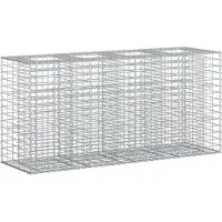 vidaXL Jardinière surélevée en gabions, 170 x 50 x 80 cm, acier galvanisé, argenté