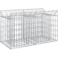 vidaXL Jardinière surélevée en gabions, 100 x 50 x 60 cm, acier galvanisé, argenté