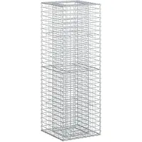 vidaXL Jardinière surélevée en gabions, 50 x 50 x 150 cm, acier galvanisé, argenté