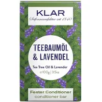 Klar fester Conditioner Teebaumöl & Lavendel 100g (gegen Schuppen)