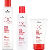 Schwarzkopf Shampooing micellaire BC PRR 250 ml + après-shampooing BC PRR 200 ml + soin pour pointes abîmées BC PRR 150 ml