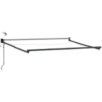 vidaXL Store électrique rétractable bleu et blanc 3,5 x 2,5 m