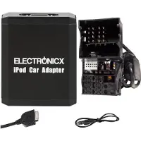 ELECTRONICX Adaptateur AUX iPhone iPad iPod lecteur CD BMW, Mini, Land Rover connecteur plat ▶ Premium Adaptateur Autoradio USB Bluetooth