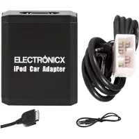 ELECTRONICX AUX Adapter iPod iPhone iPad 30 broches pour Honda Goldwing GL1800 ▶ CD-Wechsler Interface Moto - montage direct sans piles