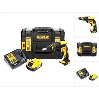 DeWalt DCF 620 P1 18 V Brushless Visseuse plaque de plâtre sans fil en Coffret TSTAK II + 1x Batterie DCB 184 5,0 Ah + Chargeur DCB 115 XR