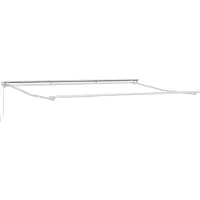 Syfax Cadre de auvent manuel Réglable Blanc 5 x 3 m Acier