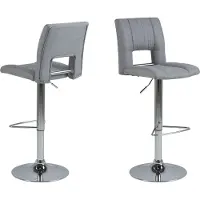 Ebuy24 Sys Tabouret de bar, gris clair, hauteur réglable.