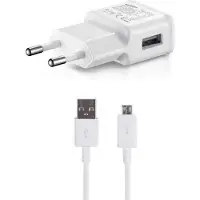 Samsung EP-TA200EWE Chargeur de voyage original + câble micro-USB Blanc