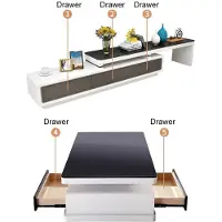 Xl Moebel Gmbh Designer Moderne Buffet Noir et Blanc Commode TV Stands de Luxe